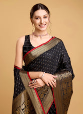 Luminous Saree in Black Colour